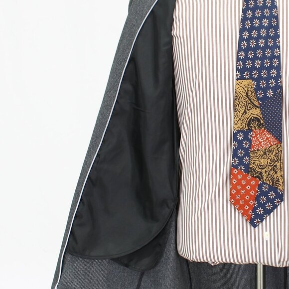 Kenneth Cole 46L Gray Solid 2-Button Sport Coat Blazer Jacket G520 - Picture 9 of 11